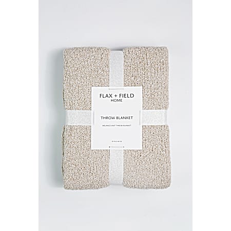 50''X60'' Melange Throw Blanket - Tan/Brown