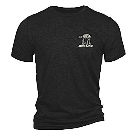 Men's Charcoal Black Sabrflag Short Sleeve Shirt