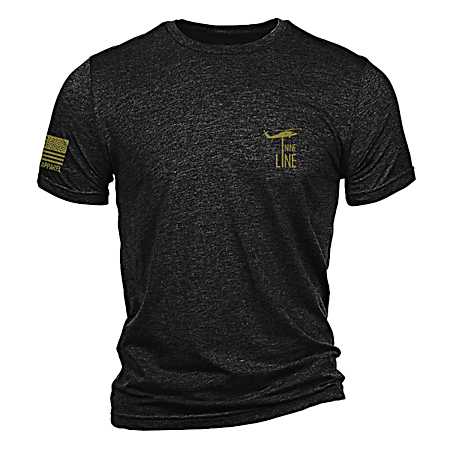 Men's Charcoal Black Amercamo Short Sleeve Shirt