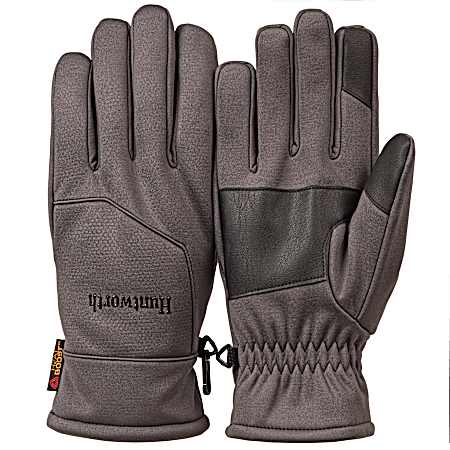 Men's Gray Heat Boost Softshell Gloves