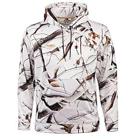 Men's Snow Camo Brown Midweight Performance Hoodie
