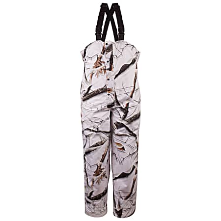 Men's Snow Camo Brown Midweight Waterproof Bibs