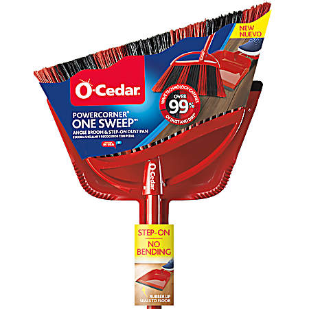 PowerCorner One Sweep Broom with Step On Dust Pan