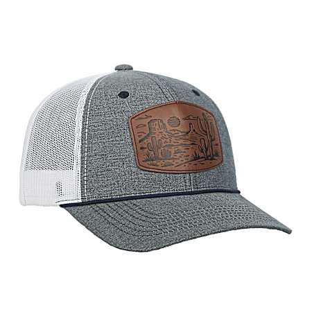 Adult Navy/White Farm Faux Patch Cap