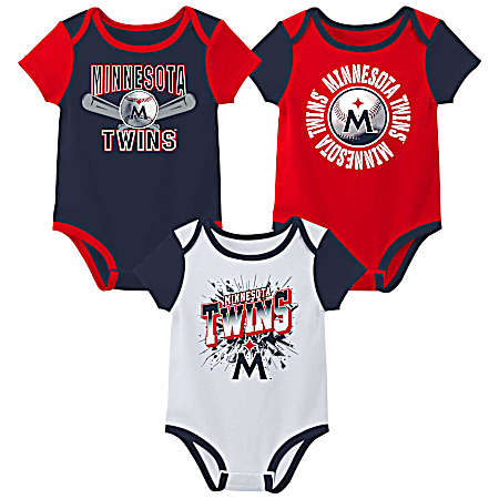  Infant Minnesota Twins Onesie Set - 3 Pc