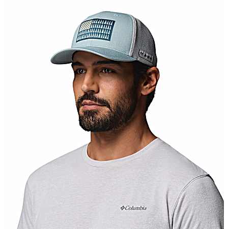 Men's Crushed Blue Tree Flag Mesh Ball Cap