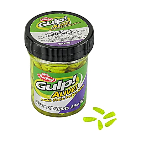 Gulp! Alive! 2 oz Chartreuse Waxies Bait