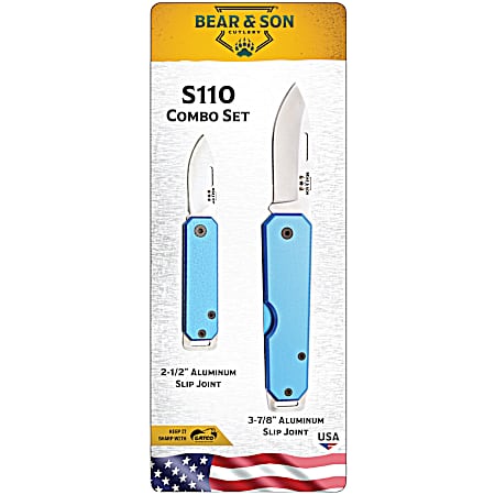 Aluminum Slipjoint Combo Set - Blue