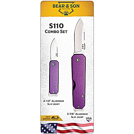 Aluminum Slipjoint Combo Set - Purple