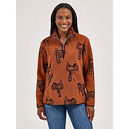 Women's Black Sherpa Pullover