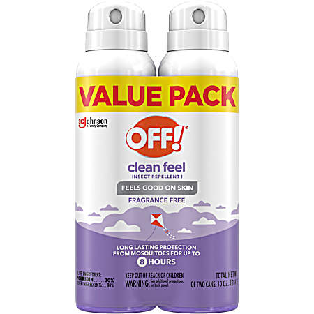 10 oz Clean Feel 20% KBR Aerosol Twin Pack