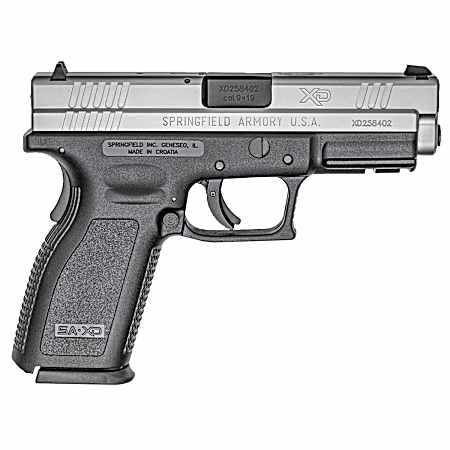 Springfield Armory XD9301 XD Service *CA Compliant 9mm Luger 10+1 4 Black Melonite Steel Barrel, Serrated Stainless Steel Slide, Black Polymer Frame w/Picatinny Rail