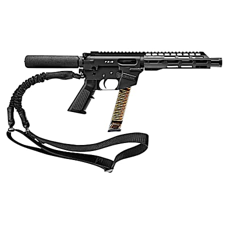 FREEDOM ORDNANCE FX9P8T FX-9  9mm Luger 32+1 8, Black, M-LOK Handguard, Padded Buffer Tube, A2 Grip, 3 Faux Suppressor, Includes Sling