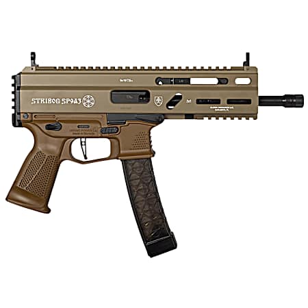Grand Power 197892004770 SP9A3 Stribog 9mm Luger 30+1 8 Black Threaded Barrel, M-LOK Handguard, Flat Dark Earth Aluminum Picatinny Rail Receiver, Rear Picatinny Rail, FDE Polymer Grips