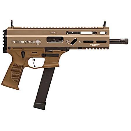 Grand Power 810091156155 SP9A3G Stribog 9mm Luger 30+1 8 Black Threaded Barrel, M-LOK Handguard, Flat Dark Earth Cerakote Aluminum/Polymer Receiver w/Picatinny Rail, FDE Polymer Grip, Ambidextrous