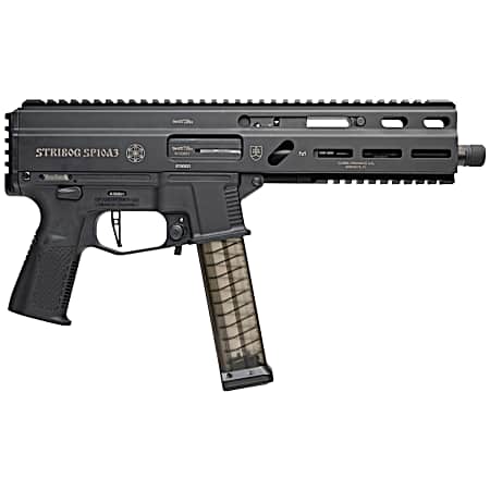 Grand Power 810091157152 SP10A3 Stribog 10mm Auto 20+1 8 Black Threaded Barrel, Black Aluminum Picatinny Rail Receiver, Rear picatinny Rail, Black Polymer Grip, Thread Protector