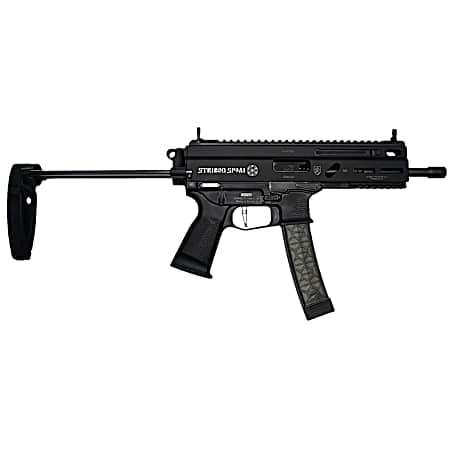Grand Power 850003223131 SP9A1 Stribog 9mm Luger 30+1 8 Black Threaded Barrel, M-LOK Handguard, Black Aluminum Picatinny Rail Receiver, Black PDW Tailhook Brace, Black Polymer Grip, Thread Protector