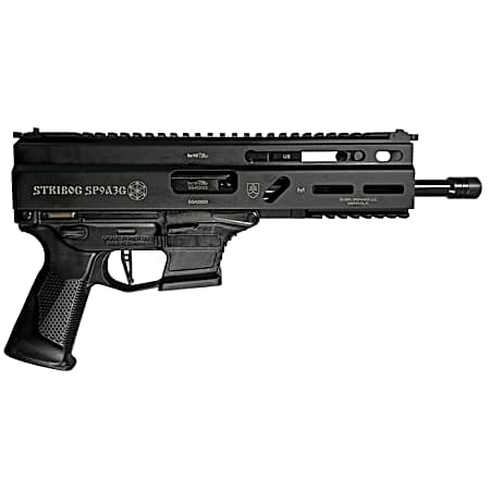 Grand Power 8588005808545 SP9A3G Stribog 9mm Luger 30+1 8 Black Threaded Barrel, M-LOK Handguard, Black Hardcoat Anodize Aluminum/Polymer Receiver w/Picatinny Rail, Black Polymer Grip, Ambidextrous