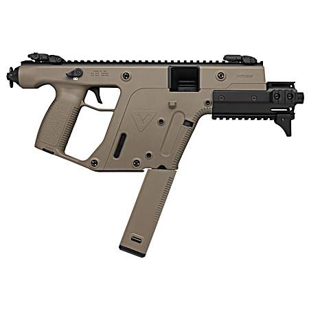 Kriss USA KV90PFD30 Vector Enhanced SDP Gen2 9mm Luger 40+1 6.50 Black Nitride Threaded Barrel, Flat Dark Earth Picatinny Rail, MK5M Modular Rail, Glock Magazine Compatible