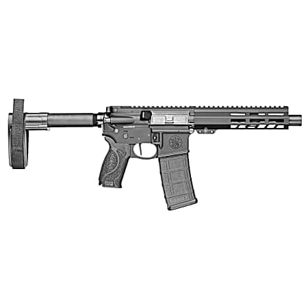 Smith & Wesson 13658 M&P15  223 / 5.56 NATO 7.50 Armornite Barrel 30+1, Fixed Arm Brace, Black Interchangeable Palmswell Grip Inserts, Manual Safety, Straight Buffer Tube, Optics Ready