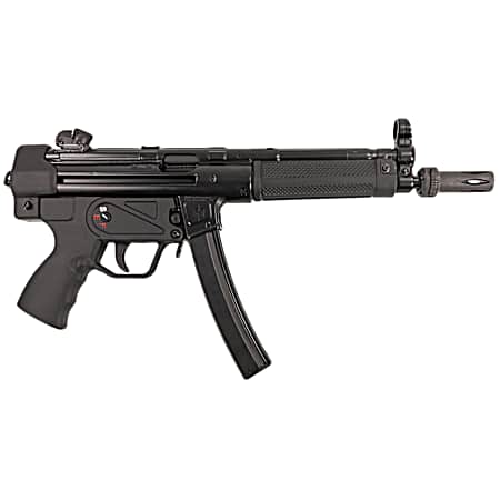 MAC 12750004 5  9mm Luger 30+1 8.90 Black Phosphate Steel Threaded Barrel, Black Phosphate Optics Ready Receiver/Frame, Black Grip, Ambidextrous