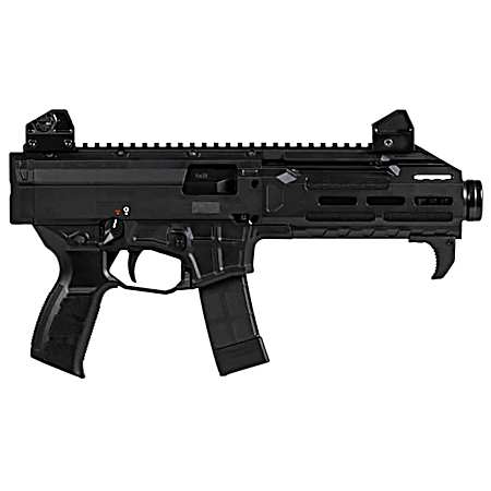 CZ-USA 91431 Scorpion 3+  9mm Luger 20+1 7.80 Black Threaded Barrel, M-LOK Handguard, Picatinny Rail, Black Polymer Grip, Ambidextrous