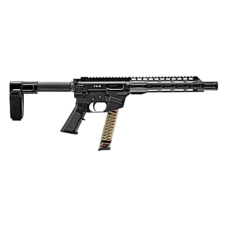 FREEDOM ORDNANCE FX9P10SBM FX-9  9mm Luger 32+1 10, Black, M-LOK Handguard, SB Mini Brace, A2 Grip, 3 Faux Suppressor