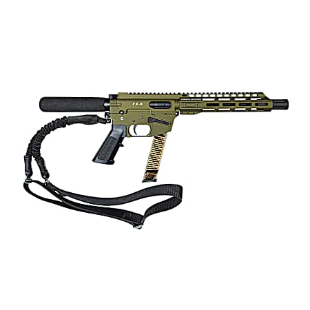 FREEDOM ORDNANCE FX9P10T-ODG FX9  9mm Luger 31+1 10 Black Nitride Stainless Steel Barrel, M-LOK Handguard, Black Anodized Aluminum Picatinny Rail Receiver, OD Green Pistol Tube, AR15 Grip, Right Hand
