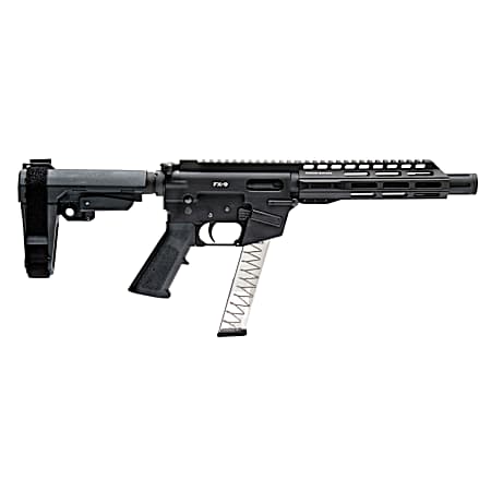 Freedom Ordnance FX-9P8S FX-9  9mm Luger 8 31+1 Black Anodized Black Polymer SBA3 Pistol Brace