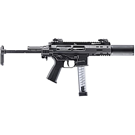 B&T Firearms 500003SDTB SPC9 SD 9mm Luger 33+1 4.50 with RBS Suppressor, Black, Tele Brace Adapter, Polymer Grip (OEM Mag)