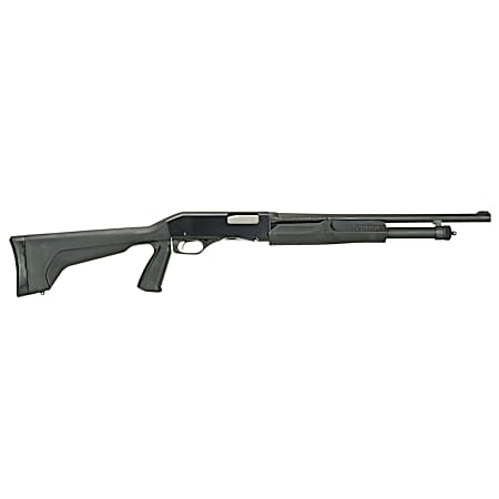 Stevens 19485 320 Security Full Size 12 Gauge Pump 3 5+1 18.50 Matte Black Carbon Steel Barrel, Matte Black Aluminum Receiver, Fixed w/Pistol Grip Black Synthetic Stock, Ambidextrous