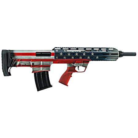 Tokarev USA 21000164 TBP  Bullpup 12 Gauge Semi-Auto 3 5+1 18.50 Black Steel Barrel, American Flag Picatinny Rail Receiver, American Flag Adjustable Synthetic Stock