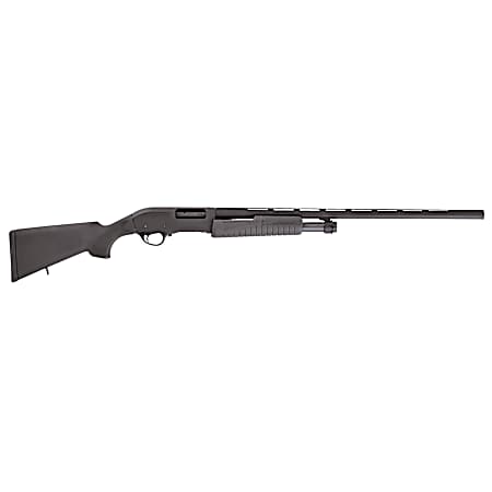 Escort HEFH12280501 Field Hunter  Full Size 12 Gauge Pump 3 4+1 28 Black Vent Rib Barrel, Black Anodized Aluminum Grooved Receiver, Fixed Black Synthetic Stock, Right Hand