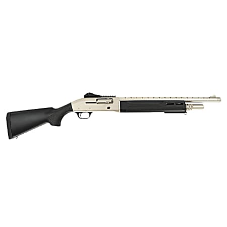 Tokarev USA 21000423 T300M A1 Kit 12 Gauge Semi-Auto 3 5+1 18.50 Electroless Nickel Ventilated Heat Shield Barrel, Electroless Nickel Receiver w/Picatinny Rail, Fixed Black Polymer Stock