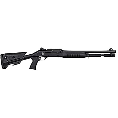 MAC 21000154 1014 Breacher 12 Gauge Semi-Auto 3 5+1 18.50 Black Anodized Steel Barrel, Black Anodized Picatinny Rail Receiver, Black Pinned Fixed Synthetic Stock, Black Polymer Grip