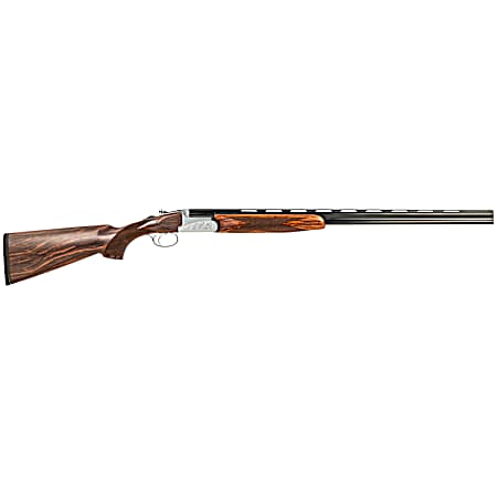 Fausti Usa, Inc 15402 Caledon  410 Gauge 3 2rd 28 Blued Barrel, Engraved Stainless Rec, Wood Laser Grain Stock, Metallic Bead Sight