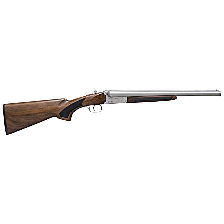 Citadel CITSBS1218NKL Coach  12 Gauge 3 2rd 18.50 Nickel Barrel/Rec, Fixed Walnut Stock