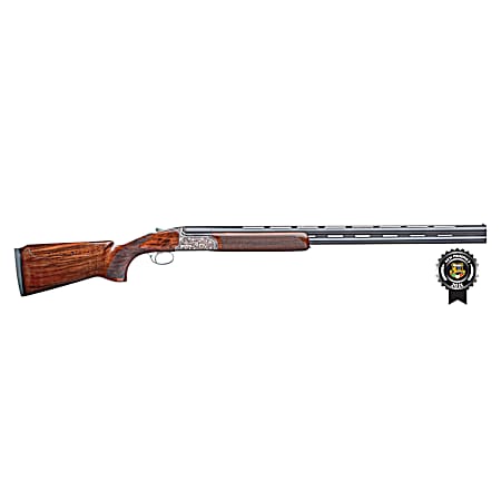 Rizzini USA 670112 Venus Ladies Sporter Compact 12 Gauge Break Open 2.75 2rd 30 Gloss Blued Vent Rib Barrel, Coin Anodized Silver Engraved Steel Receiver, Fixed w/Pistol Grip Turkish Walnut  Stock