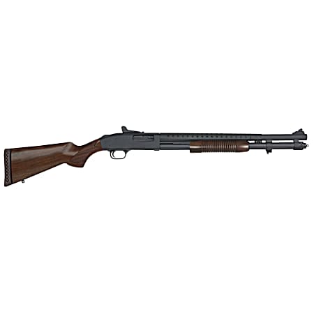 Mossberg 51665 590A1 Retrograde 12 Gauge 3 8+1 20 Parkerized Heavy-Walled Barrel Black Rec with Ghost Ring Sight Walnut Stock Right Hand
