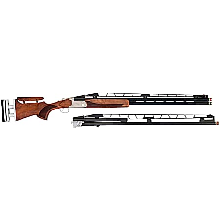 TriStar 35418 TT-15A Combo Trap 12 Gauge Break Open 3 1rd/2rd 32/34 Blued Vent Rib Chrome-Lined Barrel, Silver Receiver, Walnut Wood Fixed w/Adj Comb Stock, Right Hand