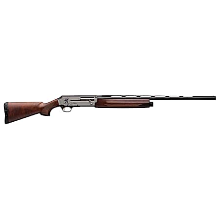 Browning 011413305 Silver Field 12 Gauge 26 3 4+1, Alloy Receiver With Silver/Matte Black  Bi-Tone  Finish, Satin Turkish Walnut Stock With Cut Checkering