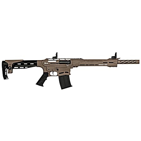 Citadel CBOSS2512FDE Boss25  12 Gauge Semi-Auto 3 5+1 18.75 Black Steel Threaded Barrel, Flat Dark Earth Picatinny Rail Aluminum Receiver, Picatinny Handguards, Black Adj Cheek Riser Synthetic Stock