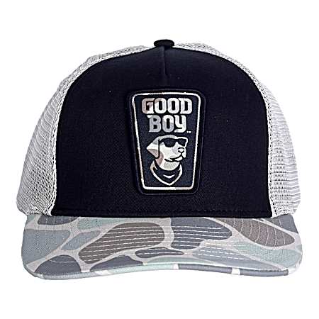 Men's Black Good Boys Camo Logo Cap