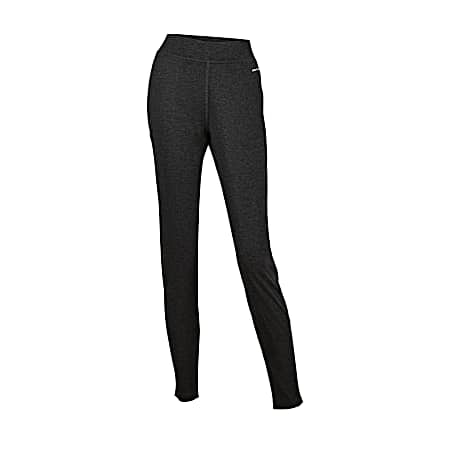 Women's Force Black Heather Midweight Base Layer Pants