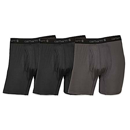 Men's Stretch Synthetic Blend Boxer Briefs - 3 Pk