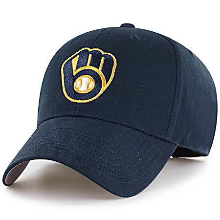 Adult Milwaukee Brewers Navy Mass Basic Cap
