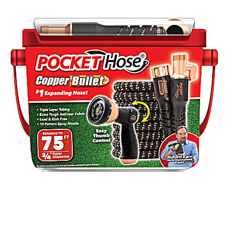 75 ft. Pocket Hose Copper Bullet