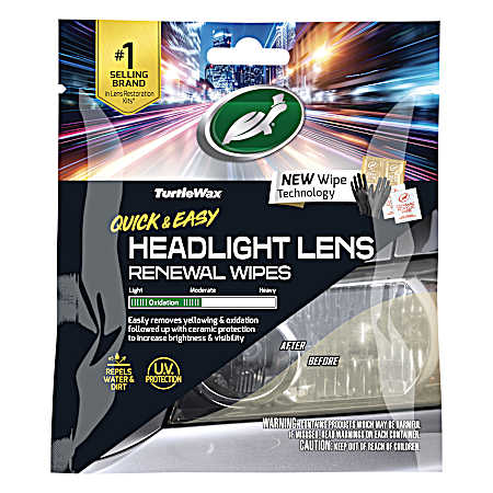 Quick & Easy Headlight Lens Renewal Wipes