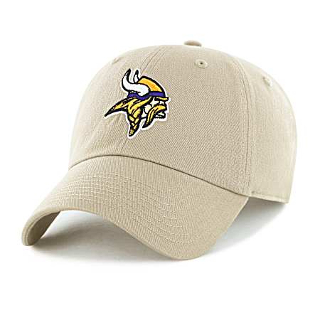 Adult Minnesota Vikings Khaki Clean Up Cap