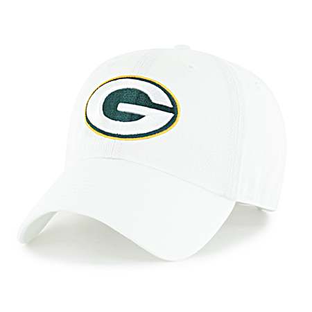 Adult Green Bay Packers White Clean Up Cap